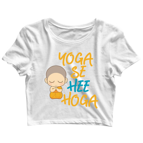 Gym Pop Culture Yoga se hi Hoga The Classics Fitness Casual Graphic Printed T-Shirt for Men