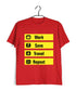Travel WORK SAVE TRAVEL REPEAT Travel Casual Graphic Printed T-Shirt for Men