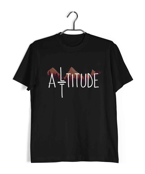 Travel Pop Culture ALTITUDE/ATTITUDE Travel Casual Graphic Printed T-Shirt for Men
