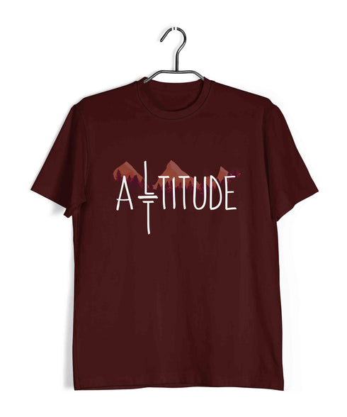 Travel Pop Culture ALTITUDE/ATTITUDE Travel Casual Graphic Printed T-Shirt for Men