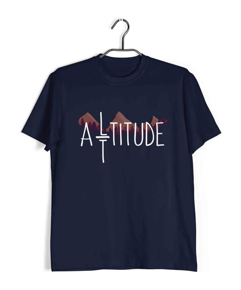 Travel Pop Culture ALTITUDE/ATTITUDE Travel Casual Graphic Printed T-Shirt for Men