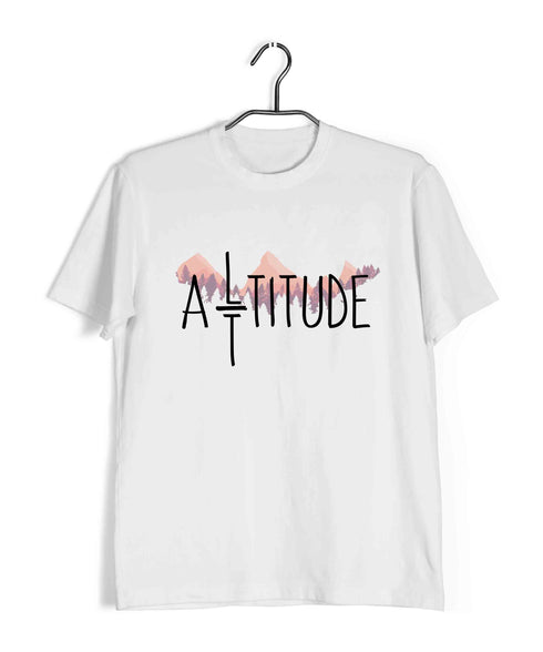Travel Pop Culture ALTITUDE/ATTITUDE Travel Casual Graphic Printed T-Shirt for Men