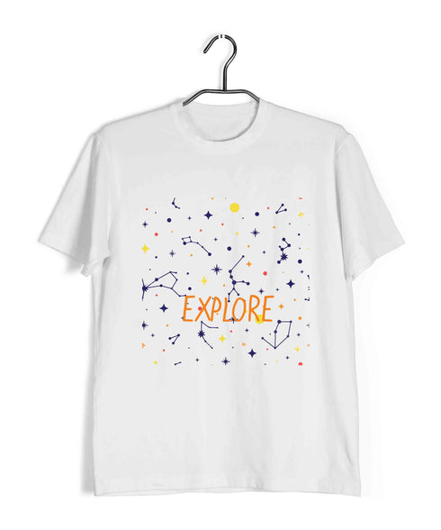 Travel EXPLORE -CONSTELLATION PATTERN Travel Casual Graphic Printed T-Shirt for Men
