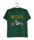 Wanderlust Travel Travel MUSAFIR ENGLISH - WITH BIKE Custom Printed Graphic Design T-Shirt for Men