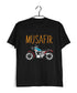 Wanderlust Travel Travel MUSAFIR ENGLISH - WITH BIKE Custom Printed Graphic Design T-Shirt for Women