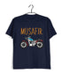 Wanderlust Travel Travel MUSAFIR ENGLISH - WITH BIKE Custom Printed Graphic Design T-Shirt for Men