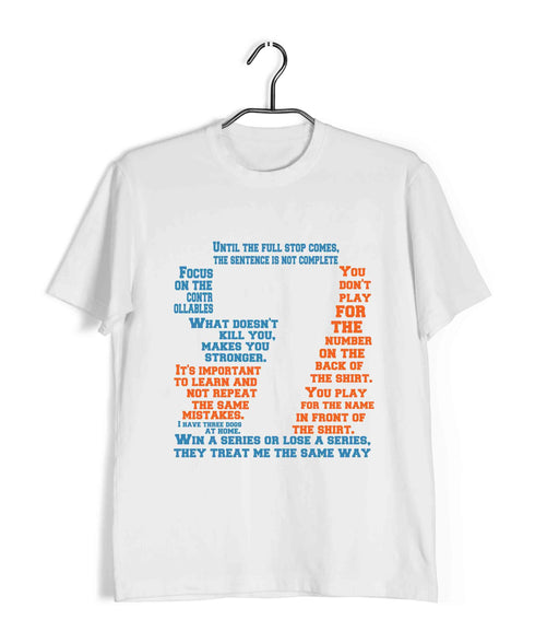 Cricket Dhoni SEVEN Cricket Casual Graphic Printed T-Shirt for Men