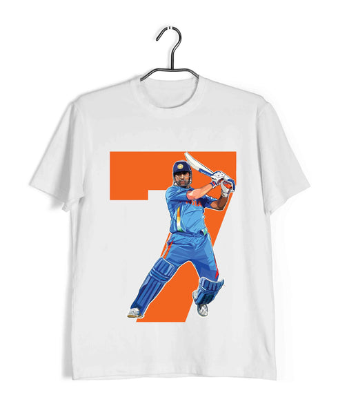 Cricket DHONI 7 Cricket Casual Graphic Printed T-Shirt for Men