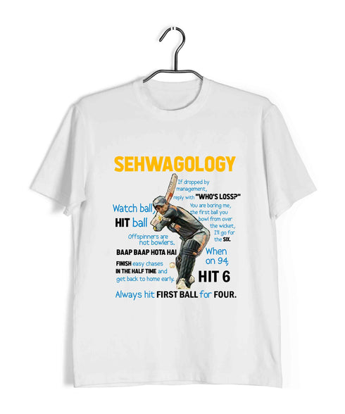 Team India Sehwagology Cricket Casual Graphic Printed T-Shirt for Men