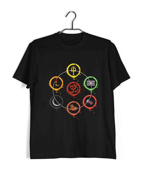 Sprituality Shiva OM WITH 6 ELEMENTS Custom Printed Graphic Design T-Shirt for Women