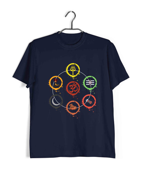 Sprituality Shiva OM WITH 6 ELEMENTS Custom Printed Graphic Design T-Shirt for Women