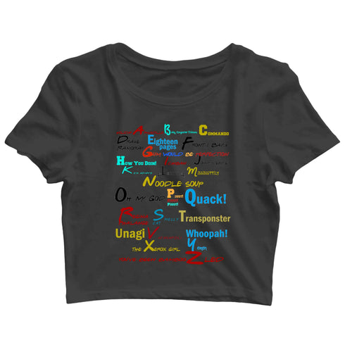 2 TV Series A-Z Custom Printed Graphic Design Crop Top T-Shirt for Women