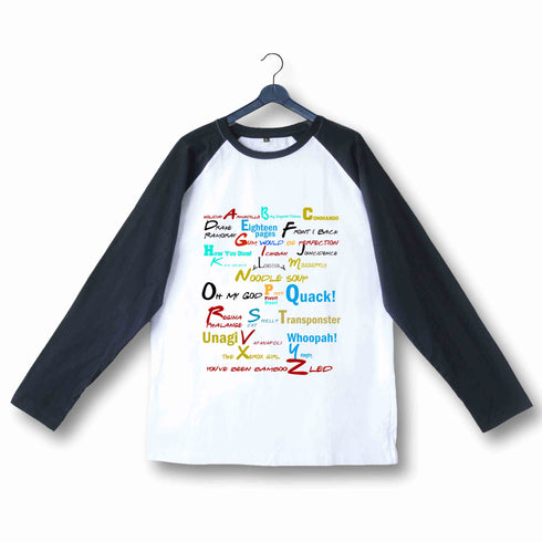 4 TV Series A-Z Custom Printed Graphic Design Raglan T-Shirt for Women