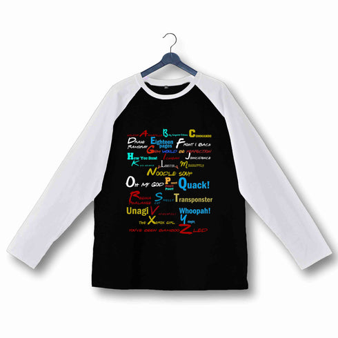 4 TV Series A-Z Custom Printed Graphic Design Raglan T-Shirt for Women