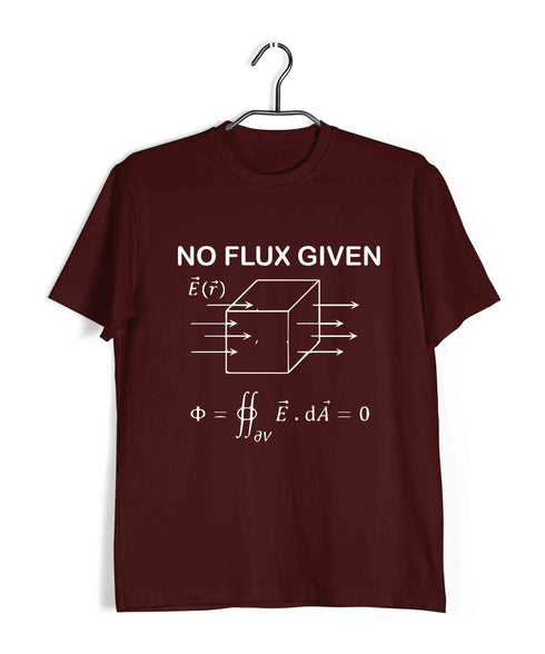 Nerd Wordplay Physics I DON'T GIVE A FLUX Custom Printed Graphic Design T-Shirt for Men