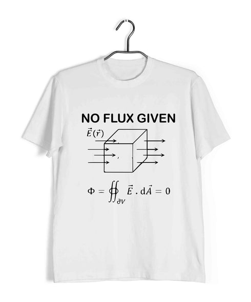 Nerd Wordplay Physics I DON'T GIVE A FLUX Custom Printed Graphic Design T-Shirt for Men