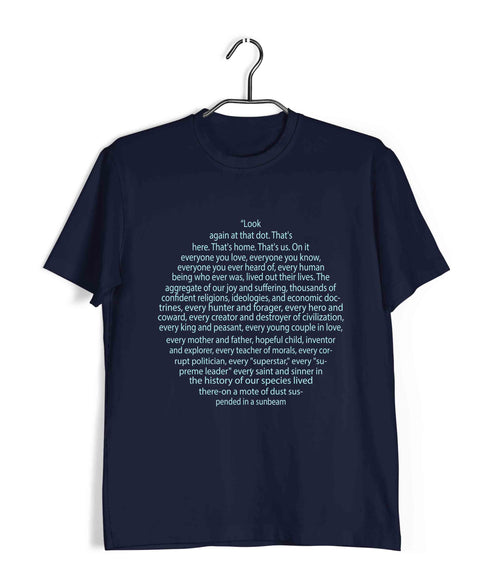 Nerd Physics CARL SAGAN PALE BLUE DOT Custom Printed Graphic Design T-Shirt for Men