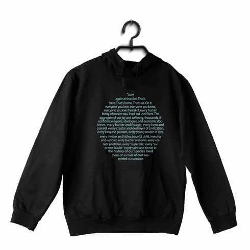 Nerd Physics CARL SAGAN PALE BLUE DOT UNISEX HOODIE Sweatshirts