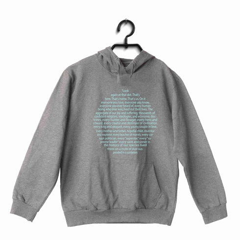 Nerd Physics CARL SAGAN PALE BLUE DOT UNISEX HOODIE Sweatshirts