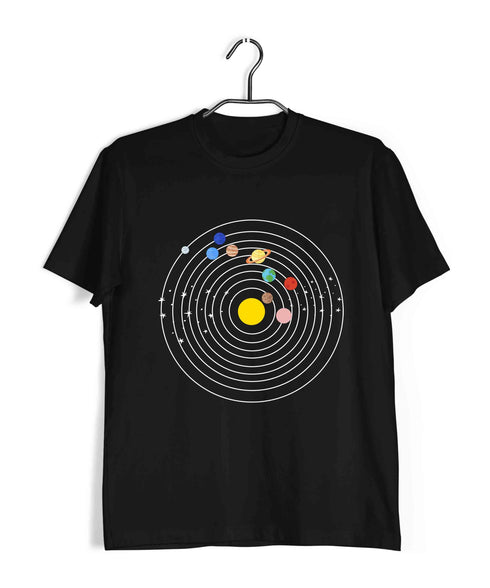 Nerd Physics SOLAR SYSTEM GRAPHIC Custom Printed Graphic Design T-Shirt for Men