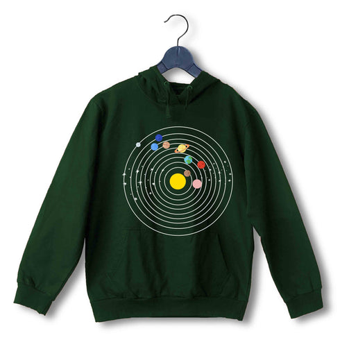 Nerd Physics SOLAR SYSTEM GRAPHIC UNISEX HOODIE Sweatshirts