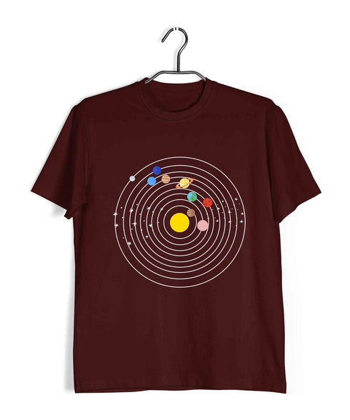 Nerd Physics SOLAR SYSTEM GRAPHIC Custom Printed Graphic Design T-Shirt for Men