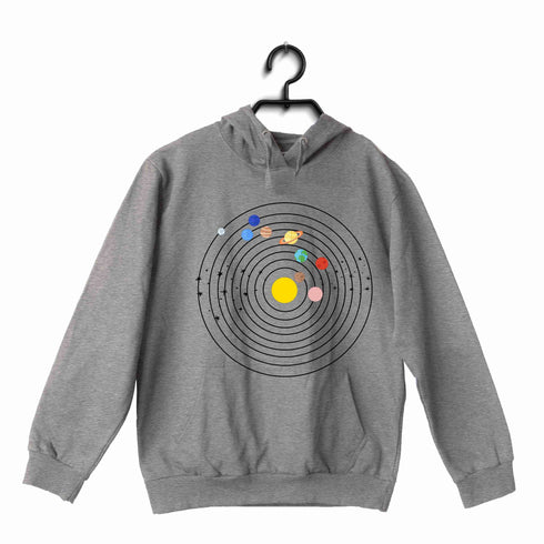 Nerd Physics SOLAR SYSTEM GRAPHIC UNISEX HOODIE Sweatshirts