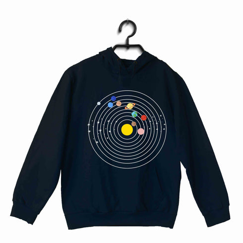 Nerd Physics SOLAR SYSTEM GRAPHIC UNISEX HOODIE Sweatshirts