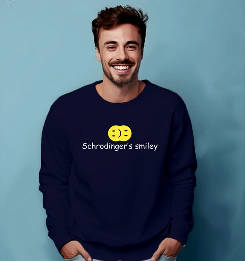 Aaramkhor SCHRODINGER'S SMILEY PHYSICS Science, Nerd, Geeky winter 23 Unisex Sweatshirts