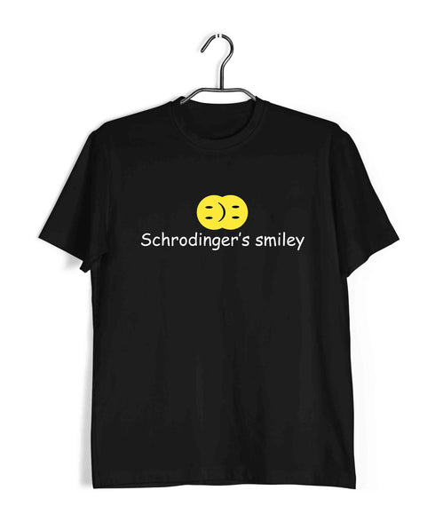 Nerd Physics SCHRODINGER'S SMILEY Custom Printed Graphic Design T-Shirt for Men