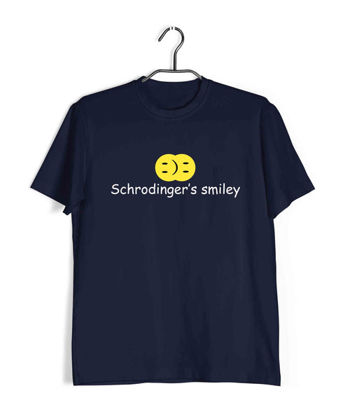 Nerd Physics SCHRODINGER'S SMILEY Custom Printed Graphic Design T-Shirt for Men