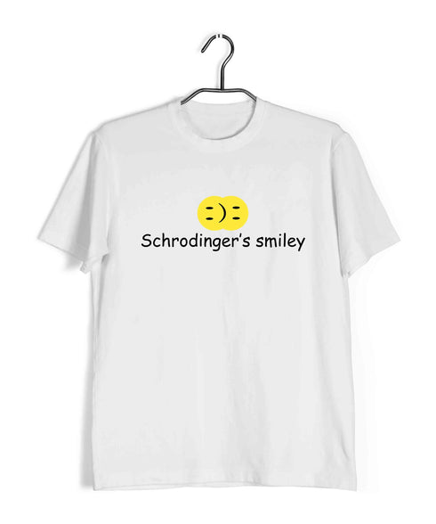 Nerd Physics SCHRODINGER'S SMILEY Custom Printed Graphic Design T-Shirt for Men