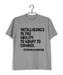 Nerd Physics INTELLIGENCE IS THE ABILITY TO ADAPT TO CHANGE Custom Printed Graphic Design T-Shirt for Women