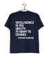 Nerd Physics INTELLIGENCE IS THE ABILITY TO ADAPT TO CHANGE Custom Printed Graphic Design T-Shirt for Women
