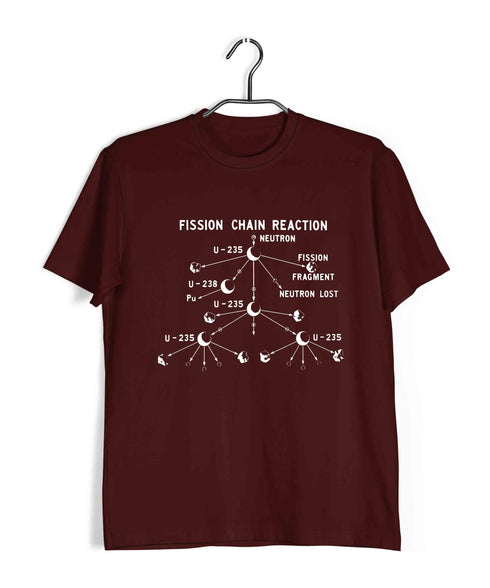 Nerd Physics FISSION REACTION Custom Printed Graphic Design T-Shirt for Men