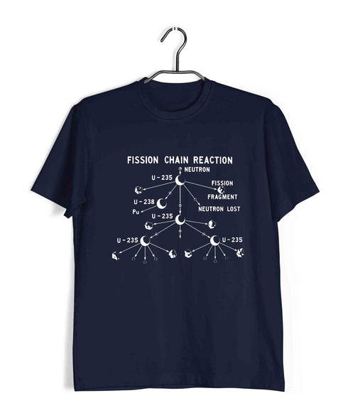 Nerd Physics FISSION REACTION Custom Printed Graphic Design T-Shirt for Men