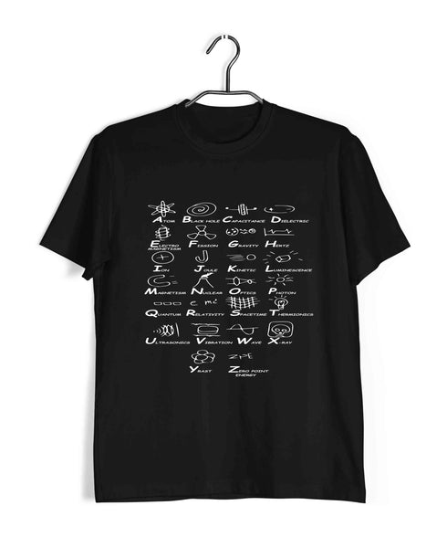 Nerd Physics PHYSICS - ATOZ Custom Printed Graphic Design T-Shirt for Men