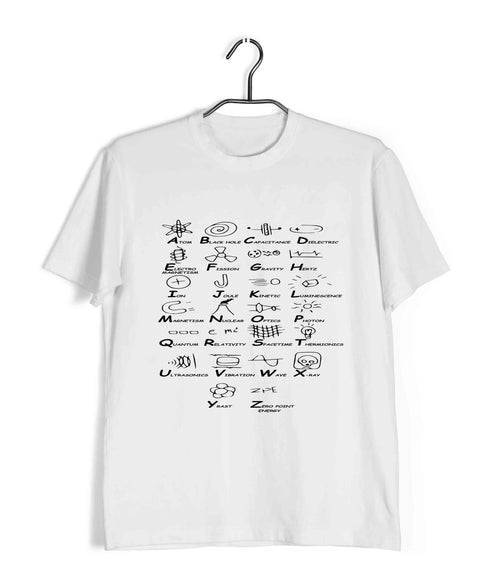 Nerd Physics PHYSICS - ATOZ Custom Printed Graphic Design T-Shirt for Men