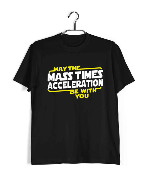 Nerd Physics MAY THE FORCE BE WITH YOU Custom Printed Graphic Design T-Shirt for Men