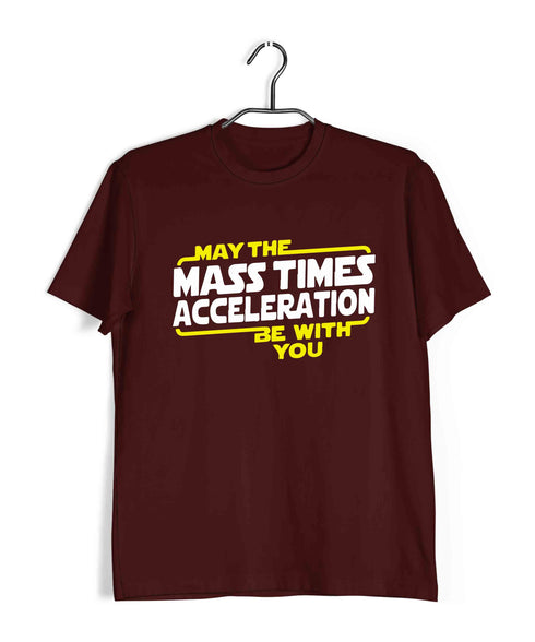 Nerd Physics MAY THE FORCE BE WITH YOU Custom Printed Graphic Design T-Shirt for Men