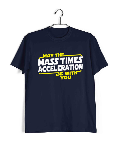 Nerd Physics MAY THE FORCE BE WITH YOU Custom Printed Graphic Design T-Shirt for Men