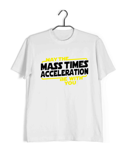 Nerd Physics MAY THE FORCE BE WITH YOU Custom Printed Graphic Design T-Shirt for Men