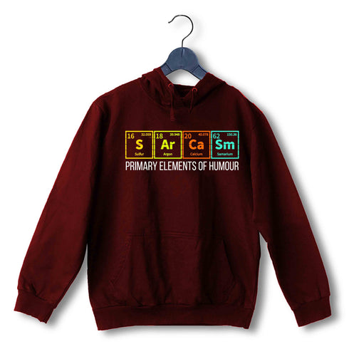 Nerd Physics PRIMARY ELEMENTS OF HUMOUR UNISEX HOODIE Sweatshirts