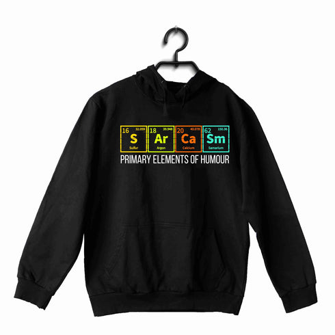 Nerd Physics PRIMARY ELEMENTS OF HUMOUR UNISEX HOODIE Sweatshirts