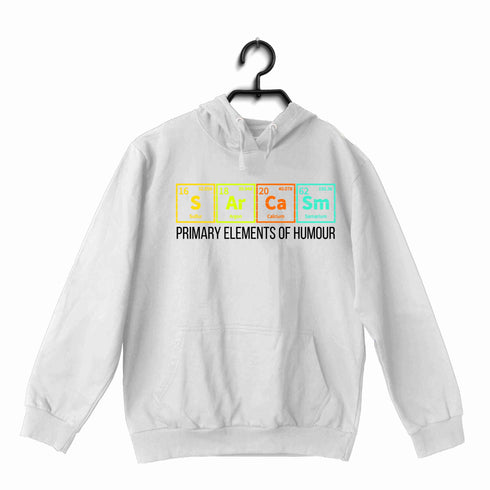 Nerd Physics PRIMARY ELEMENTS OF HUMOUR UNISEX HOODIE Sweatshirts