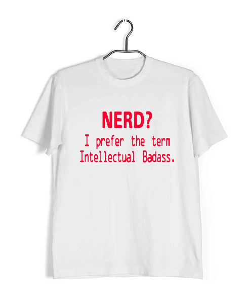 Nerd Physics INTELLECTUAL BADASS Custom Printed Graphic Design T-Shirt for Men