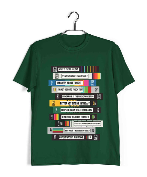 3 TV Series TAPES TITLES Custom Printed Graphic Design T-Shirt for Men
