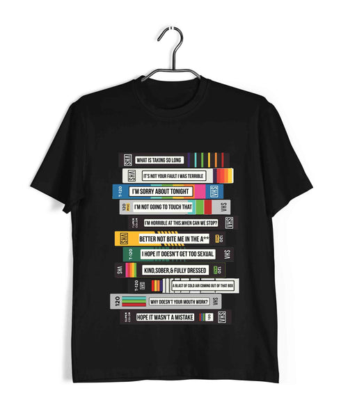 3 TV Series TAPES TITLES Custom Printed Graphic Design T-Shirt for Men