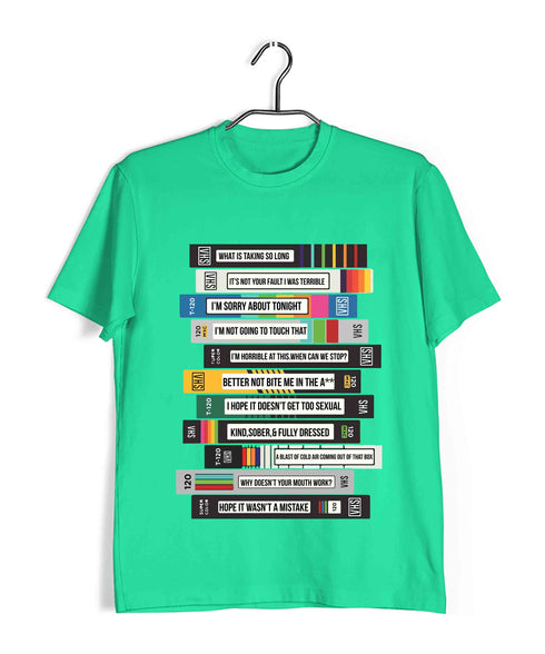 3 TV Series TAPES TITLES Custom Printed Graphic Design T-Shirt for Men