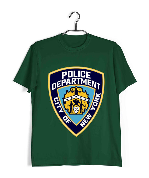 3 TV Series NYPD POLICE BADGE Custom Printed Graphic Design T-Shirt for Men